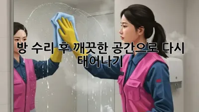 방 수리 후, 깨끗한 공간으로 다시 태어나기